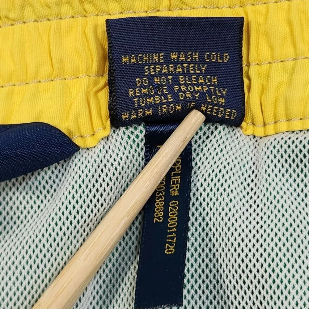 Polo Ralph Lauren Swim Shorts Men's 2XL Green Board Trunks Pockets Mesh Lined